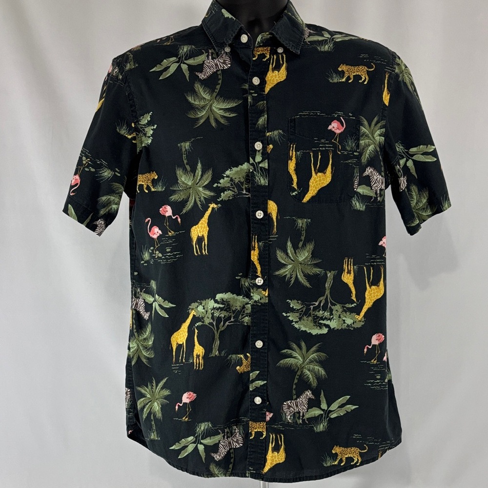 Old Navy Hawaiian Cotton Shirt Medium Tall